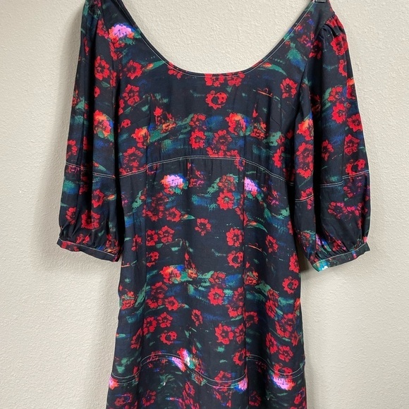 Rachel Comey Target Black Volume‎ 3/4 Peasant sleeve knee length scoop neck sz 2 - Picture 1 of 8